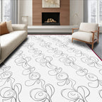 Abstract Swirl Vine Delicate Pattern Rug