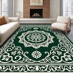 Ornate Floral Mandala Patterned Rug