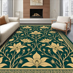 Ornate Floral Vine Pattern Rug