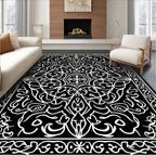 Intricate Floral and Swirl Design Rug