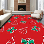 Red White Green Gift Bows Rug