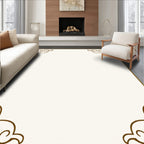 Elegant Cream Beige Scrollwork Pattern Rug
