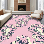 Abstract Swirls Baroque Pattern Rug