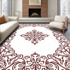 Ornate Vine Scrollwork Patterned Rug