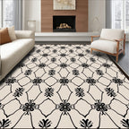 Classic Floral Lattice Patterned Rug