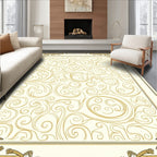 Elegant Swirls Gold Pattern Rug
