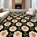 Classic Floral Pattern With Rose Designs Rug