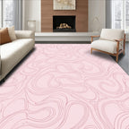 Pink Swirls Pattern Rug