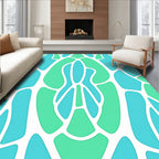 Abstract Stained Glass Mosaic Design Rug