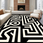 Abstract Geometric Maze Design Rug