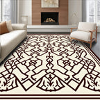 Intricate Linear Geometric Pattern Rug