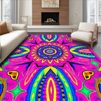 Vibrant Boho Mandala Abstract Design Rug