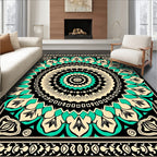 Mandala Geometric Floral Patterned Rug