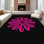 Vibrant Pink Floral Mandala Rug
