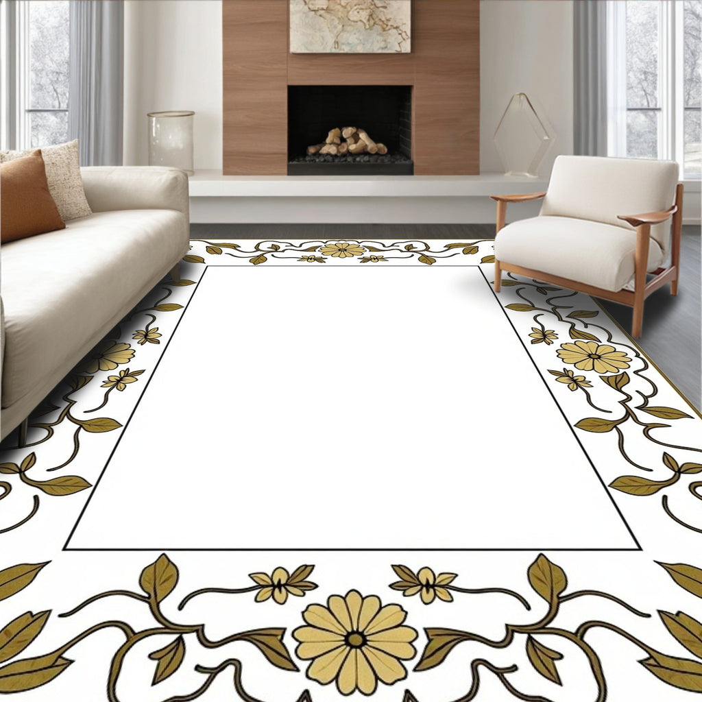 Vintage Floral Vine With Blossoms Rug