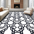 Art Deco Geometric Outline Pattern Rug