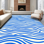 Blue Wave Pattern Design Rug