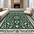 Elaborate Floral Crest Pattern Rug