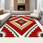 Bold Geometric Southwest Diamond Pattern Rug