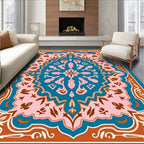 Ornate Geometric Floral Design Rug