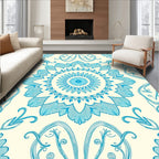 Ornate Floral Medallion Design Rug