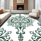 Ornate Damask Floral Pattern Rug