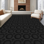 Dark Geometric Patterned Design Rug