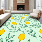 Lemon Branch Leaf Pattern Design Rug