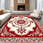 Ornate Red Floral Medallion Rug