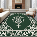 Elegant Floral Scrollwork Panel Rug