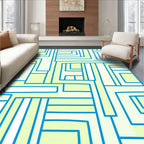 Abstract Geometric Pastel Lines Rug