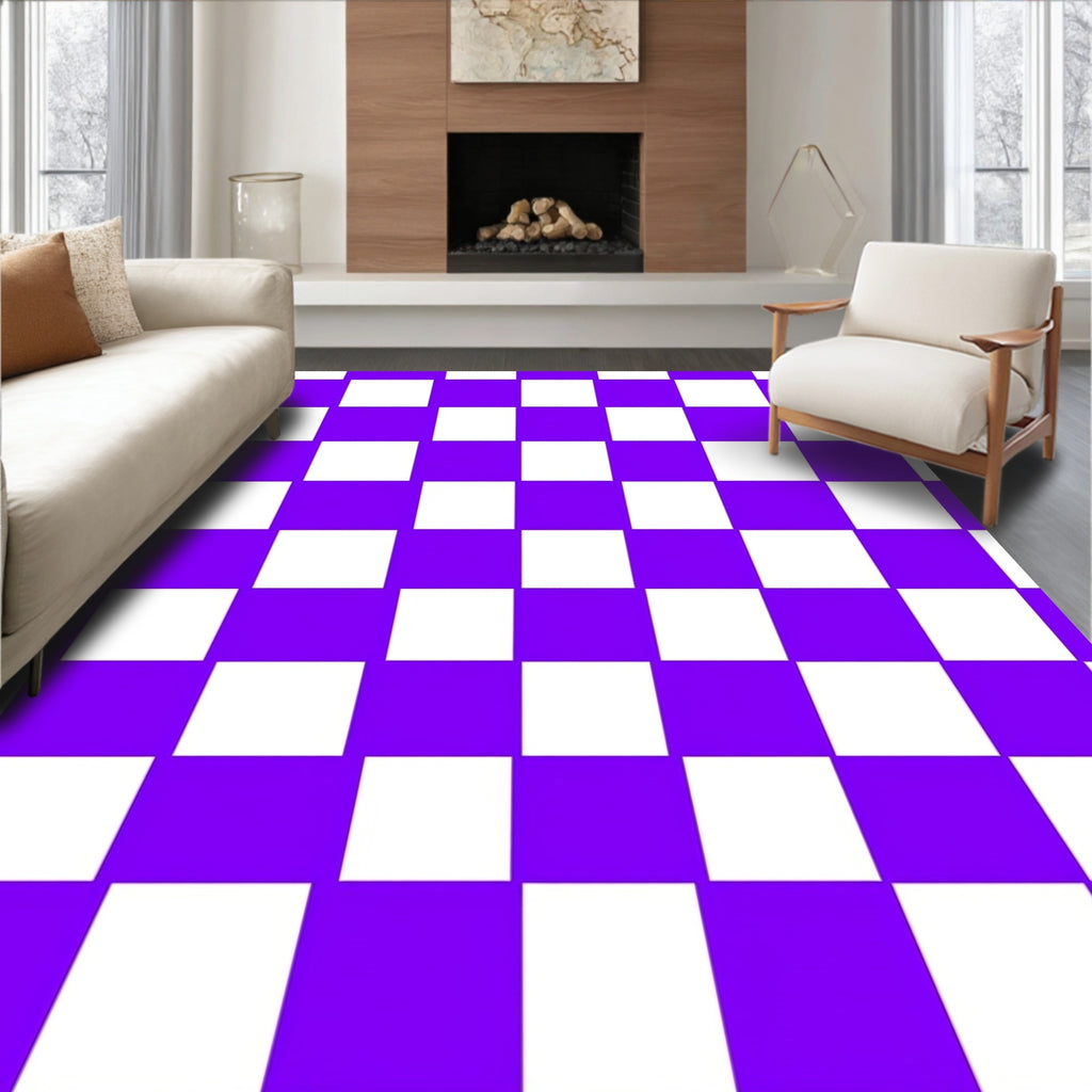 Bold Checkerboard Pattern Rug
