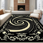 Abstract Swirl Pattern Decorative Rug
