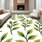 Leafy Branch Pattern Spring Design Rug