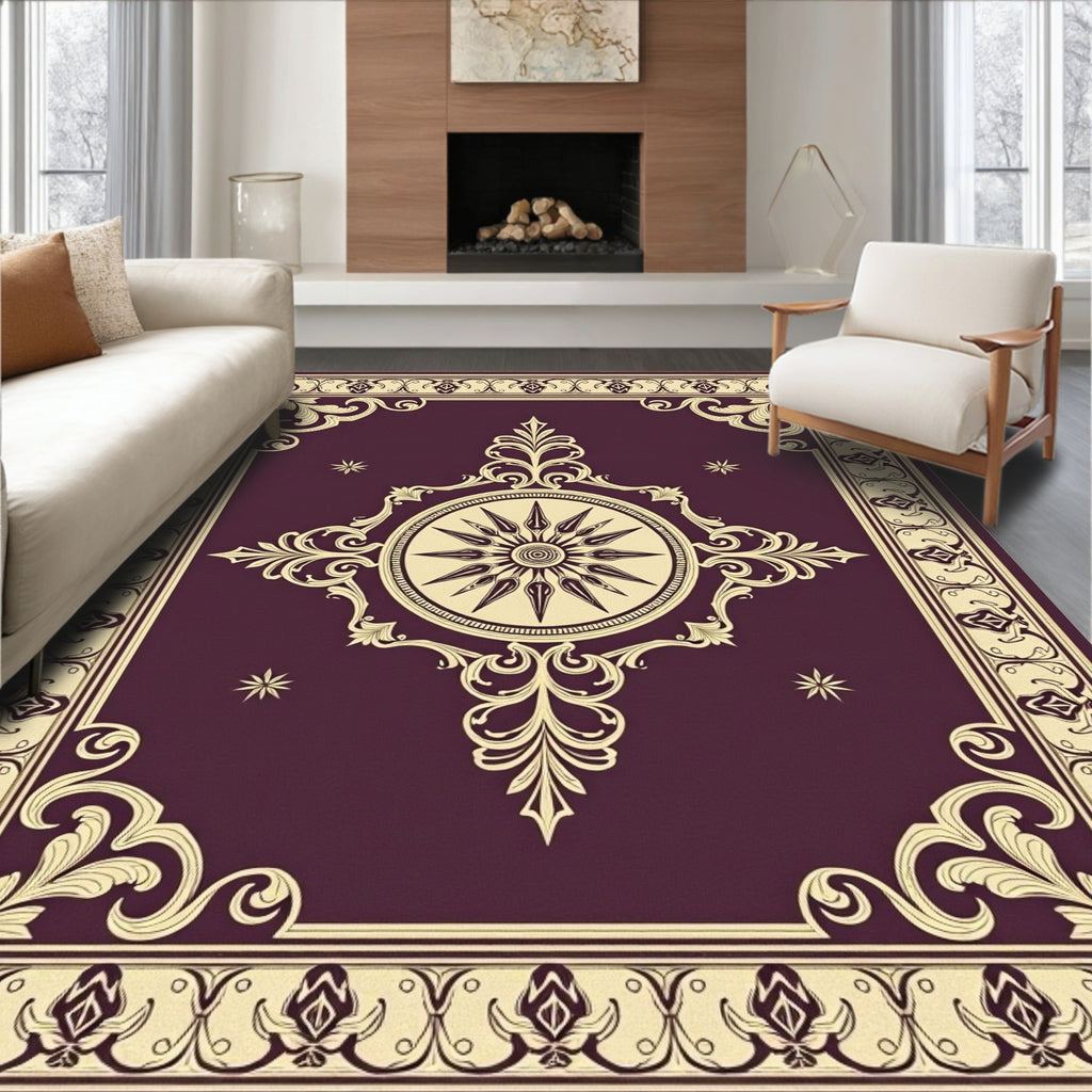 Antique Laurel Medallion Decorative Rug