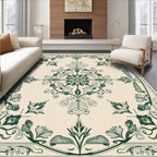 Classic Swirl Floral Botanical Pattern Rug