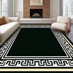 Monochromatic Geometric Maze Patterned Rug
