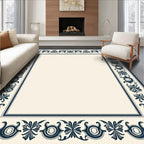 Ornate Floral Border Design Rug
