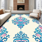 Ornate Floral Damask Pattern Rug
