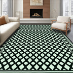 Geometric Lattice Patterned Rug