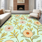 Retro Floral Pattern Design Rug