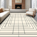 Concentric Squares Graphic Rug