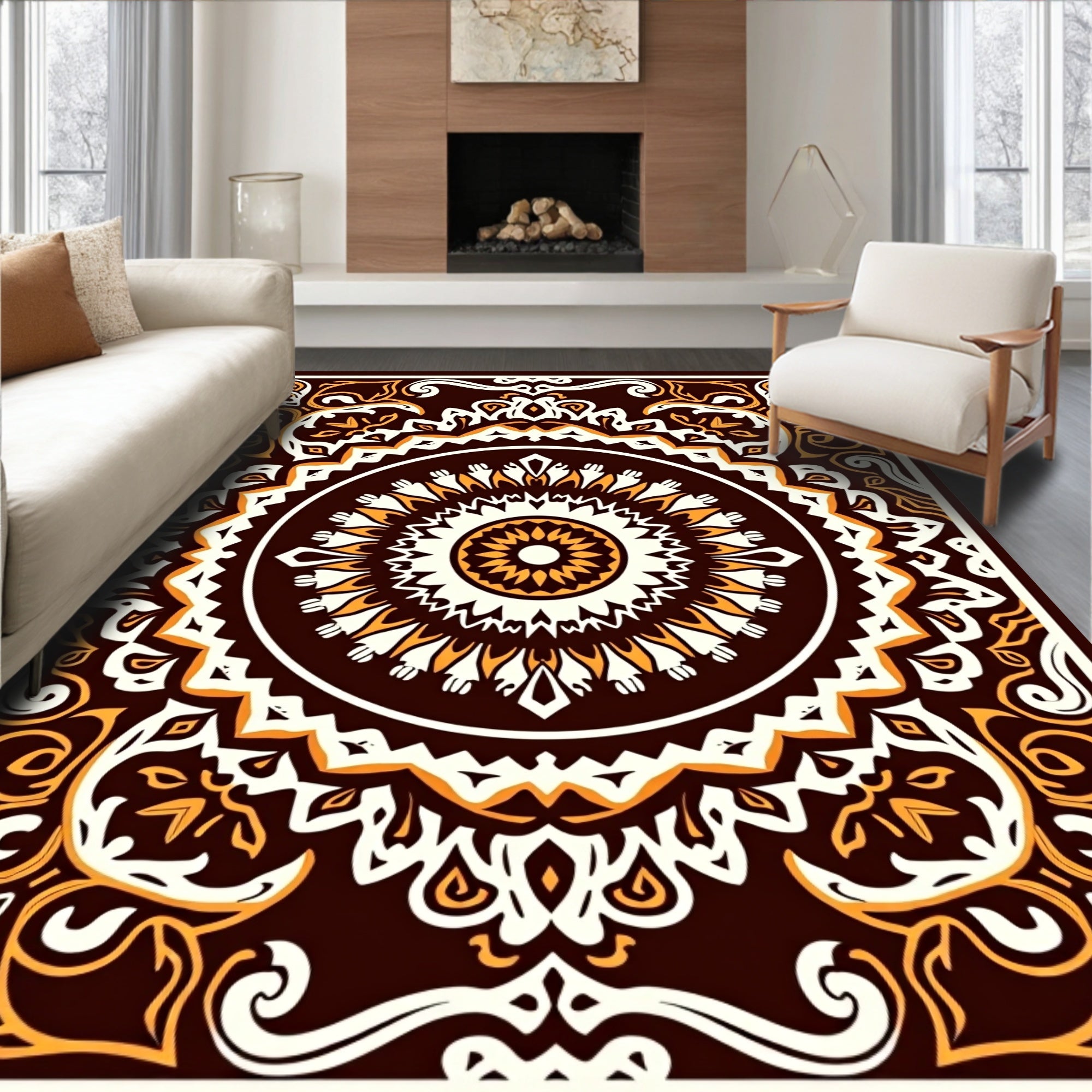 Ornate Mandala Pattern Rug
