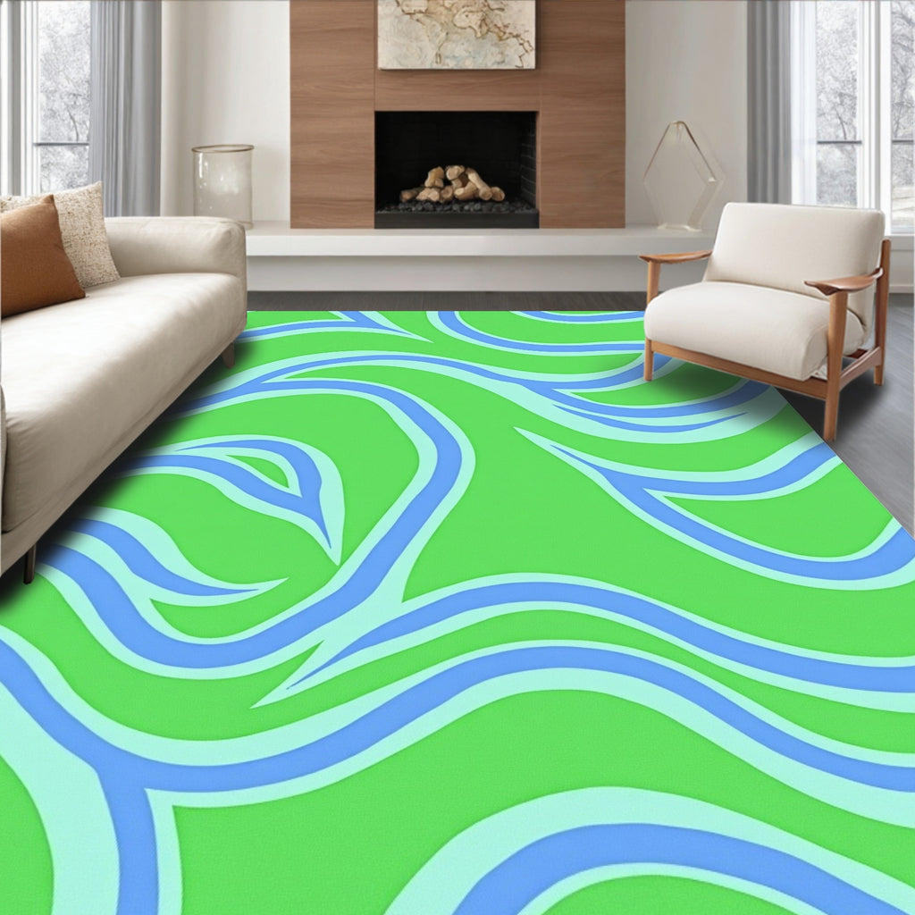 Swirling Abstract Pattern Rug