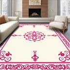 Vibrant Fuchsia Floral Mandala Design Rug
