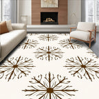 Natural Branch 7 Snowflake Pattern Rug