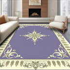 Ornate Floral Scroll Patterned Rug