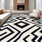 Bold Geometric Diamond Pattern Design Rug