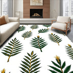 Dark Green Fern Frond Scatter Rug