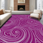 Abstract Swirls Vibrant Pattern Rug